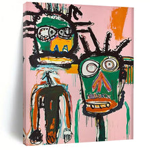 Load image into Gallery viewer, “Whimsical Abstract Figures on Pink” – Playful Figurative Art with Bright Hues DTP106