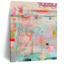 Load image into Gallery viewer, Pastel Abstract Collage Painting, Suited for Light - Filled Bedroom & Creative Studio LargeART1815