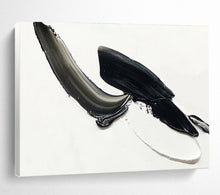 Load image into Gallery viewer, Black - White Swirl “Dynamic Abstract” Painting on Canvas, Energetic Modern Art DKH910