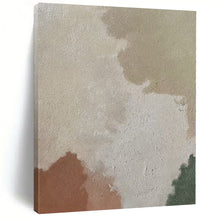 Load image into Gallery viewer, Large Soft Beige, Brown & Green Color Block Abstract Acrylic for Yoga Studio & Bedroom Nook LargeART0391