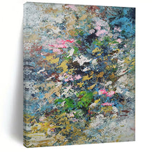 Load image into Gallery viewer, Hand - painted Massive Colorful Abstract Floral Burst Acrylic Art for Vibrant Dining Rooms LargeART0017
