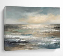 Load image into Gallery viewer, Misty Sea Abstract - Calm Living Room Art LargeART1548