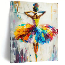 Load image into Gallery viewer, Rainbow - Colored Dancer Abstract Painting, Ideal for Girls’ Bedroom & Artistic Living Room LargeART2118