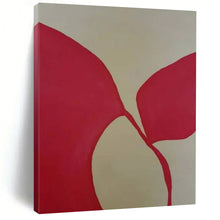 Load image into Gallery viewer, Red & Beige Abstract Petal - Like Acrylic Art, Fit for Romantic Bedroom & Floral - Themed Lounge LargeART0998