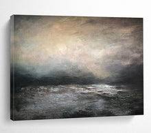 Load image into Gallery viewer, Dark Tones Seascape Painting on Canvas - “Mystic Ocean Depths” DKH781