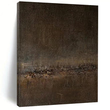 Load image into Gallery viewer, “Rustic Vein” – Brown & Gray Textured Abstract Acrylic with Cracked Layers DTP057