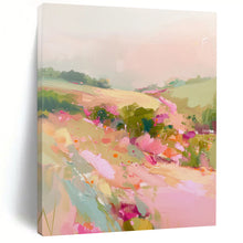 Load image into Gallery viewer, Pastel Floral Landscape Abstract, Ideal for Romantic Bedroom & Charming Garden Room LargeART2012