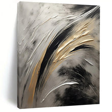 Load image into Gallery viewer, “Textured Silver and Gold Abstract” – Tactile Abstract with Metallic Accents DTP126