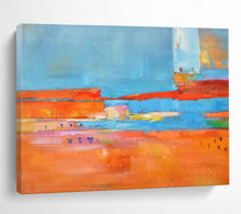 Load image into Gallery viewer, Bold Color - Striped Abstract Painting On Canvas DKH408