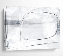 Load image into Gallery viewer, Linear Gray Abstract Landscape Abstract acrylic painting DLZ140