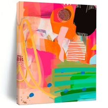 Load image into Gallery viewer, Colorful Abstract Collage Art, Perfect for Creative Co - working Space & Eclectic Living Room LargeART2010