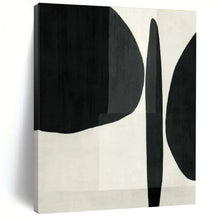 Load image into Gallery viewer, Black & White Organic Abstract Painting, Ideal for Art Gallery & Monochrome Study LargeART1447