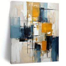 Load image into Gallery viewer, Blue & Yellow Abstract Painting, Suited for Urban Loft & Creative Workplace LargeART1452