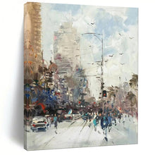 Load image into Gallery viewer, Impressionistic City Street Abstract Painting, Perfect for Urban - Themed Café & City - Lover’s Study LargeART1900