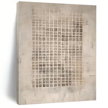 Load image into Gallery viewer, Hand - painted Substantial Grid - Patterned Abstract Acrylic Art for Minimalist Offices LargeART0091