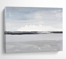 Load image into Gallery viewer, Monochromatic Coastal Abstract Painting On Canvas DKH437