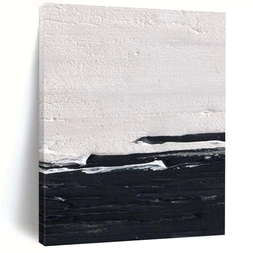 “Black & White Horizon” – Thick black...