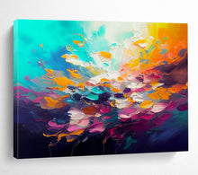 Load image into Gallery viewer, Color - Explosion Abstract Flower Painting On Canvas DKH346