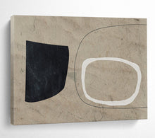 Load image into Gallery viewer, Minimalist Black, White, and Beige Shapes Abstract acrylic painting DLZ113