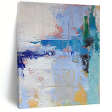 Load image into Gallery viewer, Large - Format Hand - painted Blue - Hued Abstract Chaos Acrylic Art for Creative Studios LargeART0222
