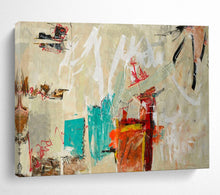 Load image into Gallery viewer, “Neutral and Colorful Abstract Fusion” - Minimalist - Inspired Abstract Acrylic, Ideal for Modern Bedroom and Study DLZ238