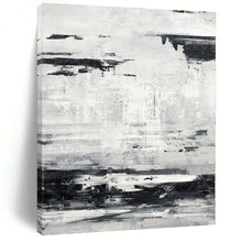 Load image into Gallery viewer, Monochrome Textured Abstract Canvas Painting, Ideal for Industrial Loft & Art Studio LargeART1168