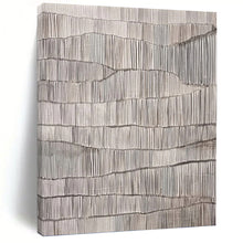 Load image into Gallery viewer, “Gray Textured Ridges” Abstract Painting on Canvas, Modern Gallery Decor DKH1034
