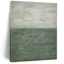 Load image into Gallery viewer, “Textured Grey Sea & Sky” - Atmospheric Coastal Art on Canvas DKH1504