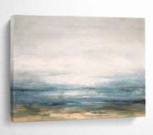 Load image into Gallery viewer, Soft - Hued Abstract Seascape for Coastal Bedroom & Nautical Library DKH174