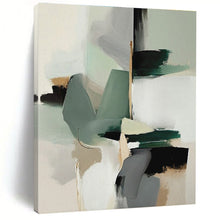 Load image into Gallery viewer, Large Soft Green and Gray Abstract - Great for Bohemian Café & Nature - Loving Office LargeART0746