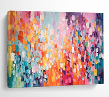 Load image into Gallery viewer, Colorful Abstract “Confetti Sky” Painting on Canvas, Joyful Modern Art DKH860