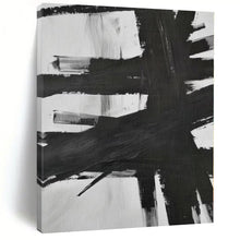 Load image into Gallery viewer, Massive Bold Black - White Abstract Acrylic for Gallery - like Home LargeART0266