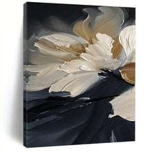 Load image into Gallery viewer, Cream and Black Floral Art, Suited for Elegant Bedroom & Sophisticated Lounge LargeART1091