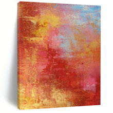 Load image into Gallery viewer, Hand - painted Oversized Warm Red and Orange Abstract Acrylic Art for Energetic Studios LargeART0022