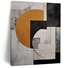 Load image into Gallery viewer, Interlocking Geometric Forms Abstract Canvas Painting, Great for Contemporary Gallery & Design - Focused Studio LargeART1207
