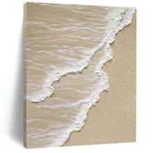 Load image into Gallery viewer, Textured Beach Wave Acrylic Art - Ideal for Coastal - inspired Living Room & Relaxed Beach House LargeART0662