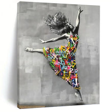Load image into Gallery viewer, “Graffiti - Style Dancing Figure” - Urban Pop - Art Art on Canvas DKH1605