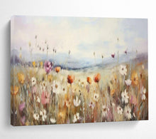 Load image into Gallery viewer, Hand - painted Wildflower Meadow Landscape Acrylic Art for Bohemian - Style Sunrooms LargeART1699