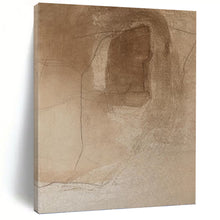 Load image into Gallery viewer, “Abstract Brown Sketch” - Minimalist Line Art on Canvas DKH1659