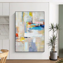 Load image into Gallery viewer, Custom Extra Large Abstract Mural - Hand-Painted Acrylic for Restaurant Interiors
