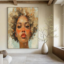 Load image into Gallery viewer, Abstract Painting Textured Hair Woman Art for Bedroom & Boutique Decor LargeART2160