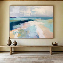 Load image into Gallery viewer, Soft Coastal Abstract - Serene Living Room or Bedroom Art LargeART1542
