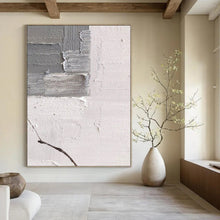 Load image into Gallery viewer, “Gray Patchwork” – Textured gray blocks on white, peeling paint effect DTP361