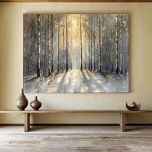Load image into Gallery viewer, Golden Forest “Mystic Pathway” Painting on Canvas, Enchanted Landscape Art DKH802