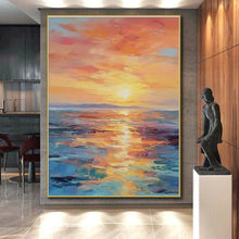 Load image into Gallery viewer, Sunset Ocean View Art - Ideal for Coastal Living Room & Relaxing Spa LargeART0687