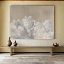 Load image into Gallery viewer, Soft Clouds on Beige Sky Abstract Art for Minimalist Bedroom & Calm Office DKH126