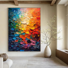 Load image into Gallery viewer, “Colorful Palette Knife Abstract” - Vibrant Abstract Art on Canvas DKH1555
