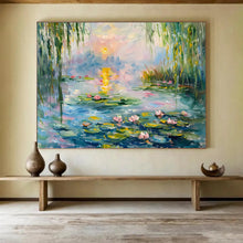 Load image into Gallery viewer, Water Lily Serenity Large - Scale Hand - painted Abstract Acrylic Art DLZ194