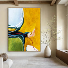 Load image into Gallery viewer, Bold Color - Block Abstract with Lines - Ideal for Modern Living Room & Art - Lovers’ Den LargeART2387