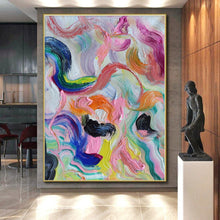 Load image into Gallery viewer, Oversized Rainbow - Swirl Abstract Art for Kids’ Playroom & Art - Loving Retail Shop LargeART0479